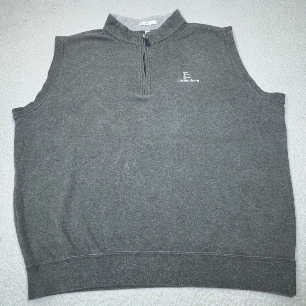 Peter Millar Vest Mens Extra Large Gray Zip Golf Gilet Zip‎ Lochen Heath